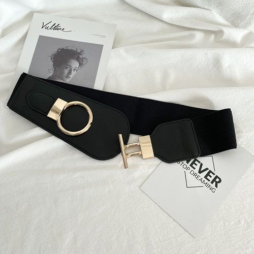 Ladies Dressy Suit  Elastic Belt Fashion Wide Tight Belt
