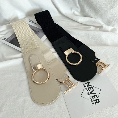 Ladies Dressy Suit  Elastic Belt Fashion Wide Tight Belt