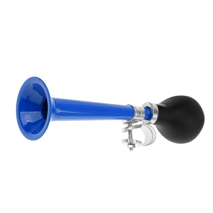 Retro Bike Bugle  Metal Air Horn Loud Alarm Bell Blue