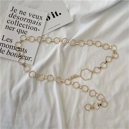 Long Tassel Waist Chain Sliver Star Fringes Belt Chain Belt