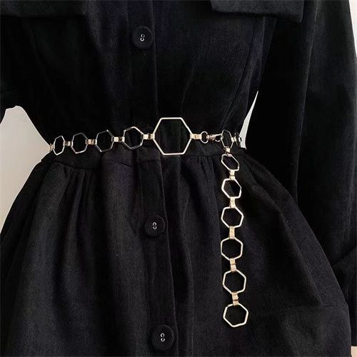 Long Tassel Waist Chain Sliver Star Fringes Belt Chain Belt