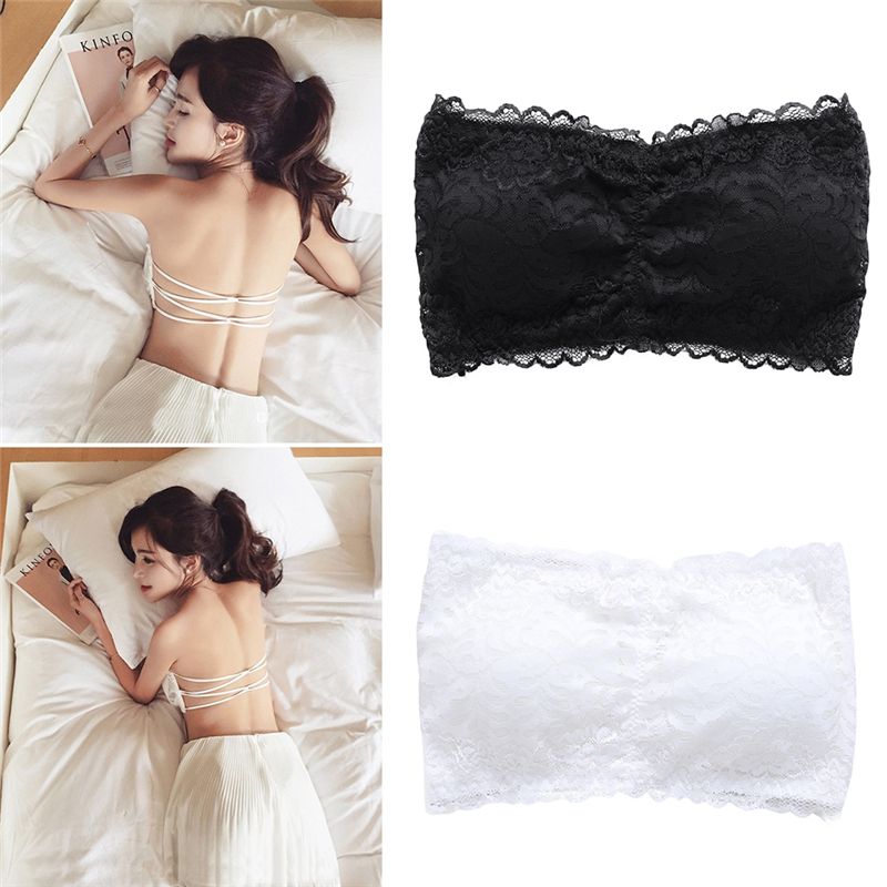 Women Sless Lace Camisole Vest Backless Slim  Tube