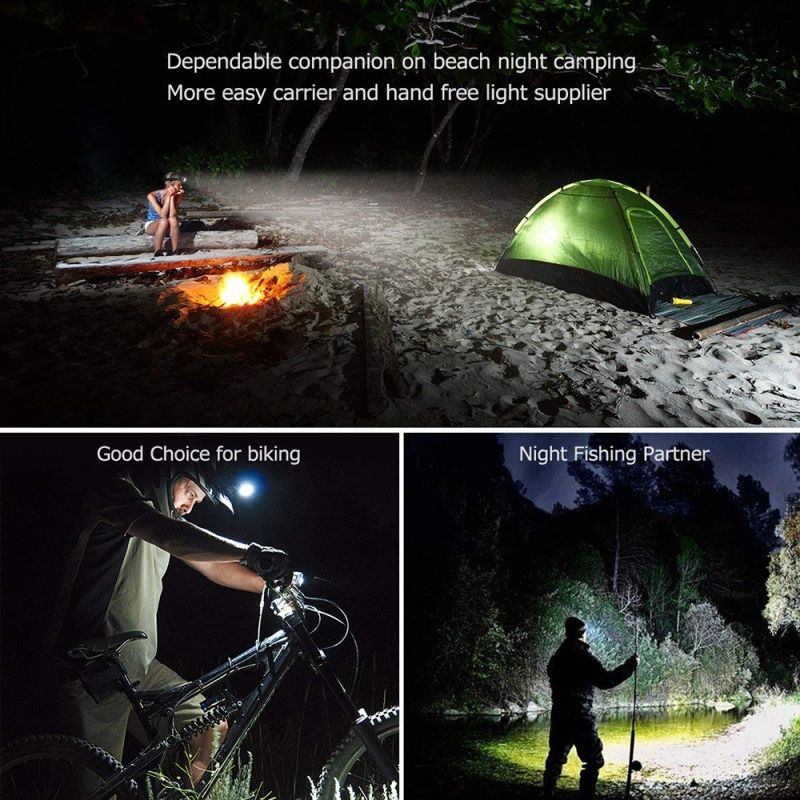 B2No Induction 2PCS  Mini USB Rechargeable LED Headlamp Motion Sensor Headlight Flashlight Portable Camping Fishing Head Light Torch Lantern Lamp