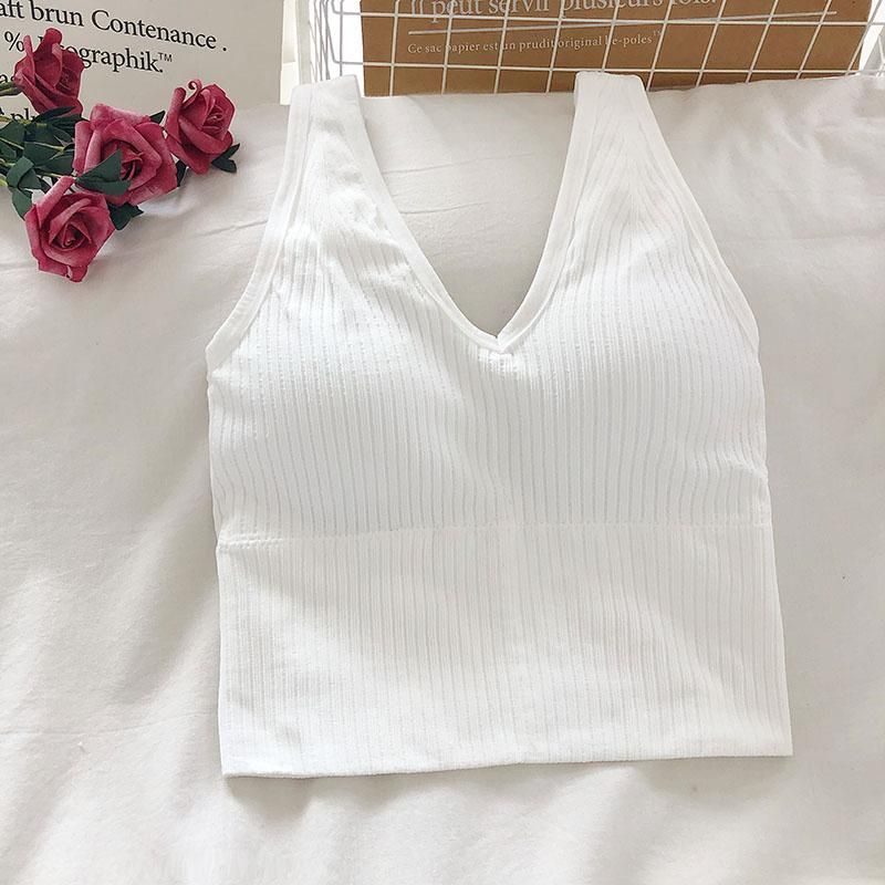New tank top, V-neck, back, halter, breast wrap, breast pad, no underwire sports