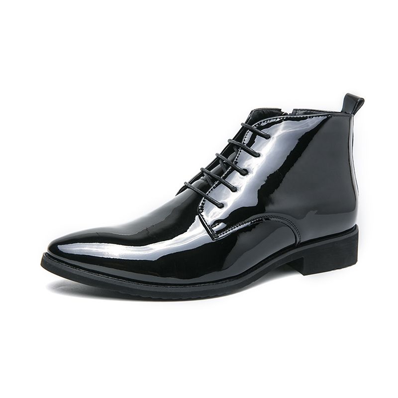 Classic Business Casual Versatile Leather Pattern Fashion Ankle Boots