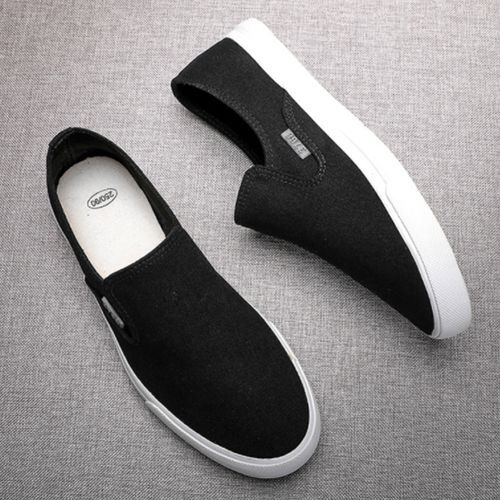 Men's Fashion Casual Shoes Lace-Up Slip-On Espadrilles - Black