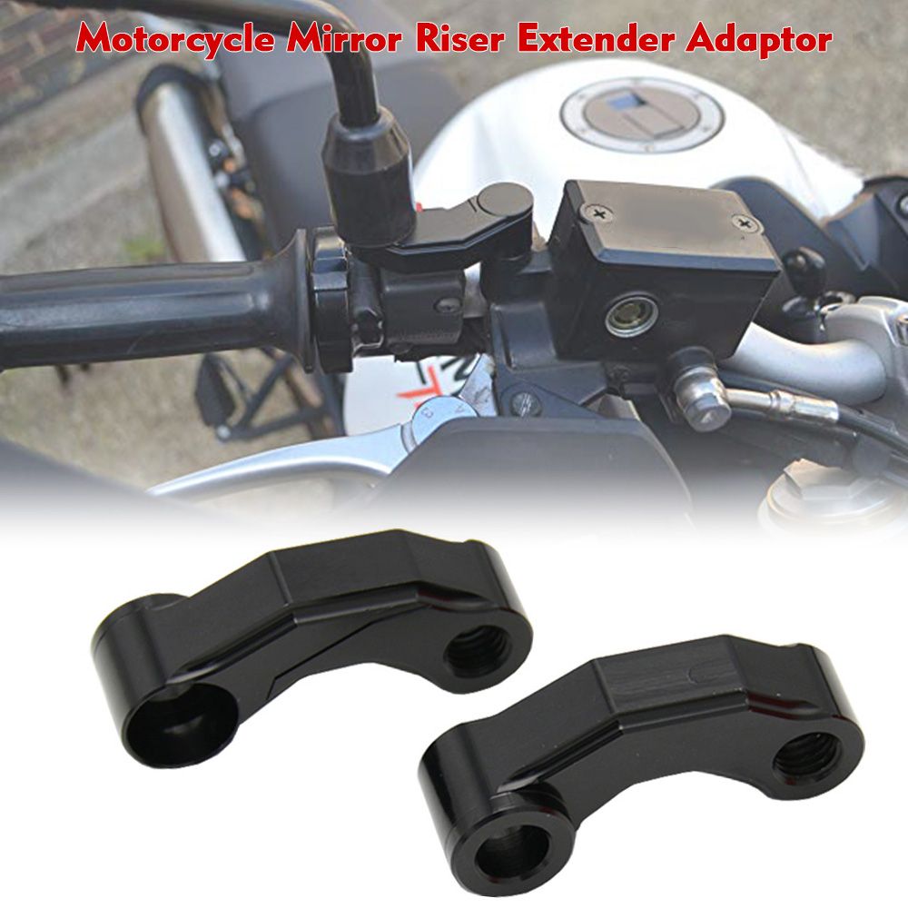 Motorcycle Mirror Riser Extender Adaptor Handlebar Mount