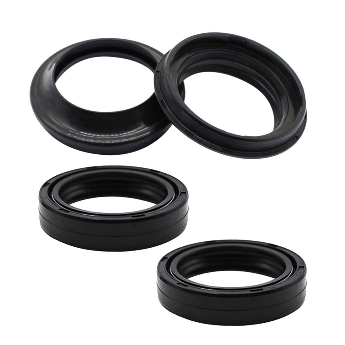 2Pcs Shock Absorber Oil Seal Rubber Cover Rings Motorcycle