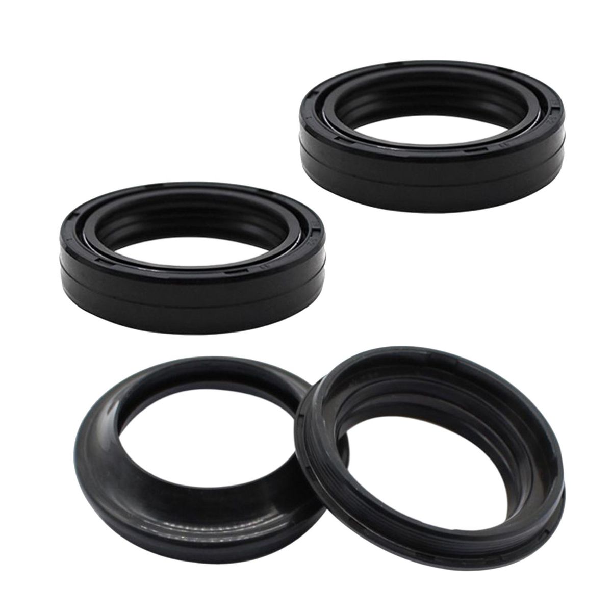 2Pcs Shock Absorber Oil Seal Rubber Cover Rings Motorcycle