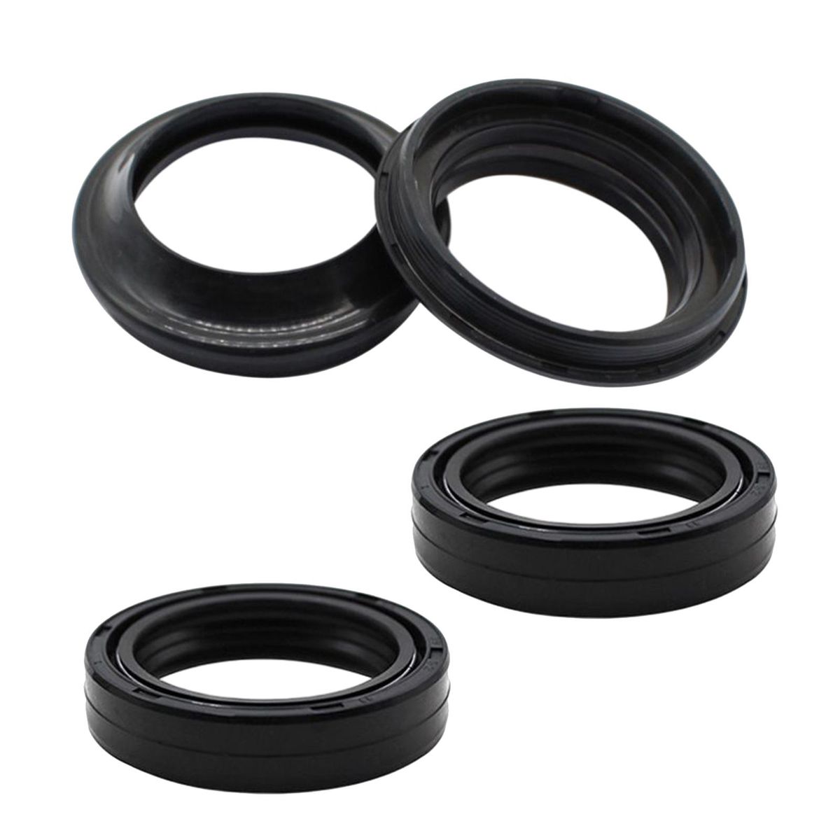 2Pcs Shock Absorber Oil Seal Rubber Cover Rings Motorcycle