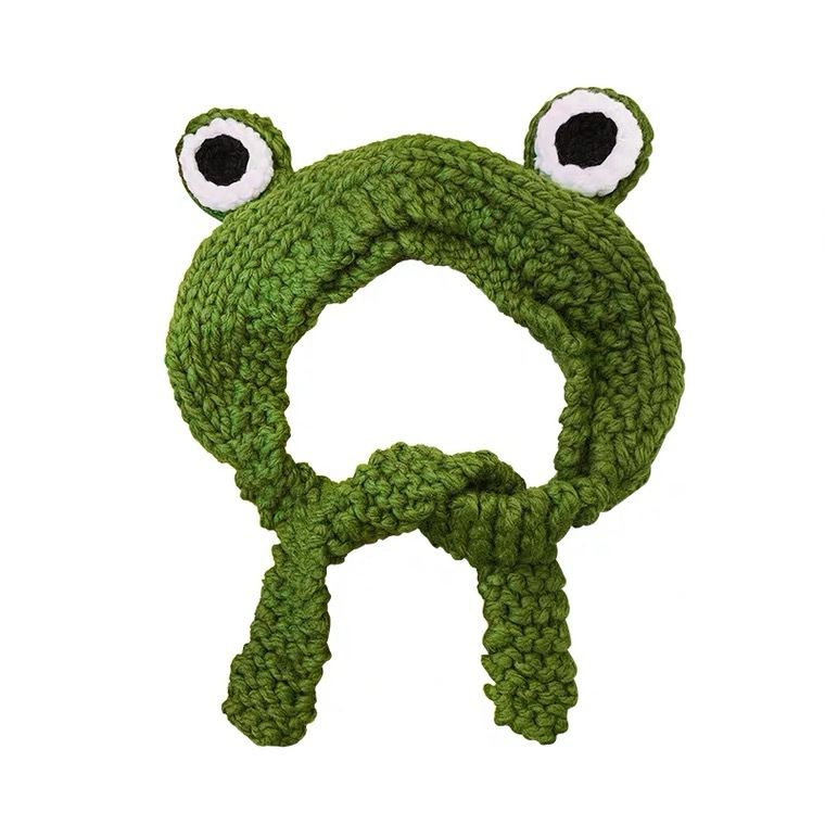 Women Winter Hat Warm Bean Hat Knitted Hat Fashionable And Interesting Frog Hat