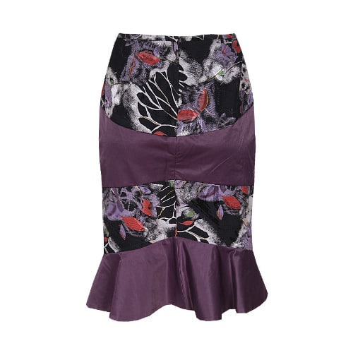 Stylishly Crafted Ladies Floral Skirt With Satin- Multicolor. Lsk-4606