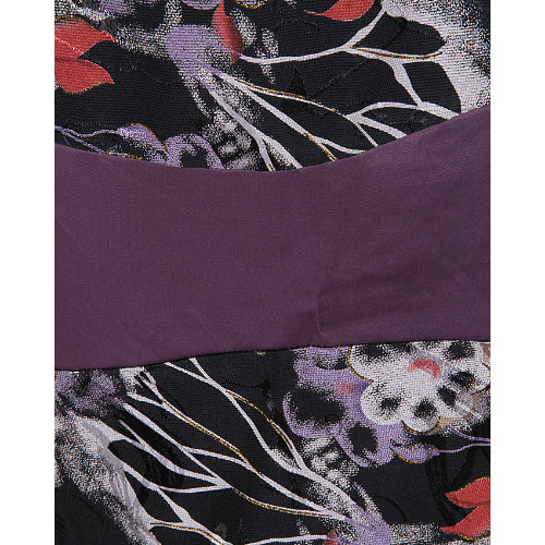Stylishly Crafted Ladies Floral Skirt With Satin- Multicolor. Lsk-4606