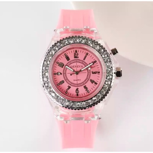 LED Light Watch For Teens And Women - Pink