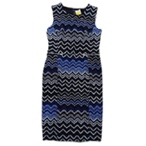 Sleeveless Wave Pattern Dress