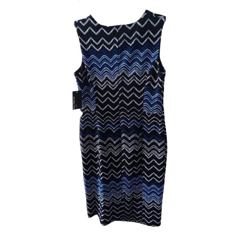 Sleeveless Wave Pattern Dress