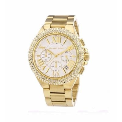 Women’s Camille Gold-tone Glitz Stainless Steel Bracelet Watch