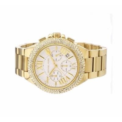 Women’s Camille Gold-tone Glitz Stainless Steel Bracelet Watch