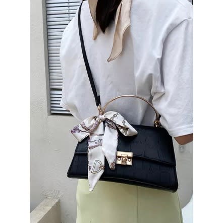 Ladies Iron Hand Bag - Black