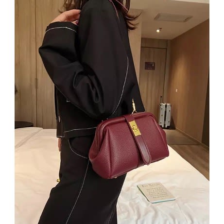 Framed Handbag - Wine Red