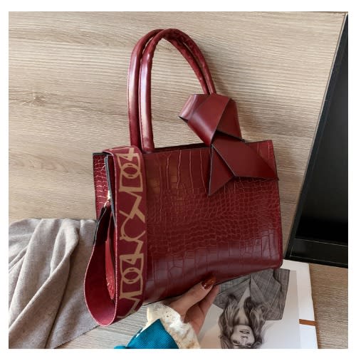 Women's Leather Handbag - Wine