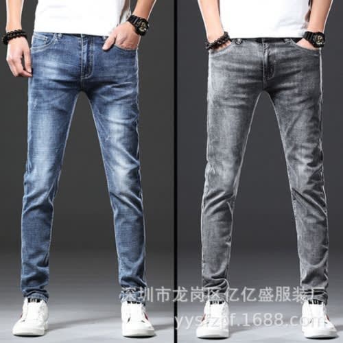 2in1 Non Faded Blue & Black Jean For Men