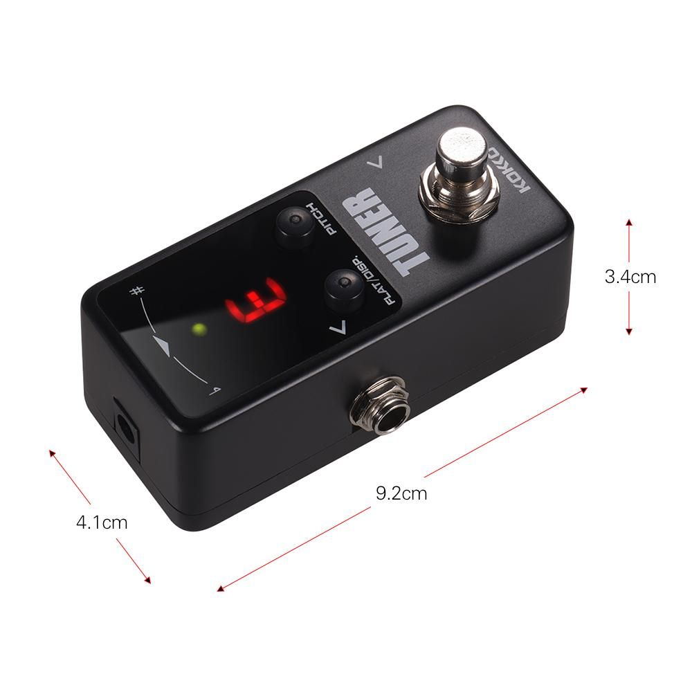 KOKKO FTN2 MINI Chromatic Guitar Tuner Pedal with LED Display True Bypass Guitar Effects Pedal for Music Instrument Accessories