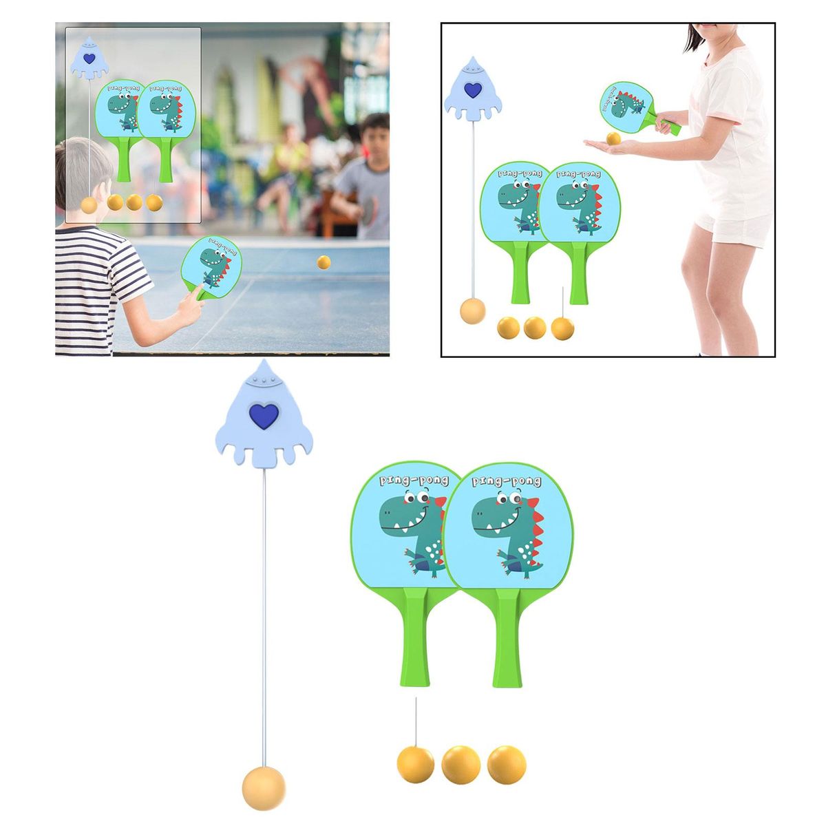 Table Tennis Paddles And Ball Set Children Hanging Table Tennis