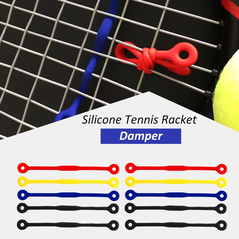 10Pcs Tennis Damper Silicone Tennis Racket Vibration Absorbing Shock Reducing Strips