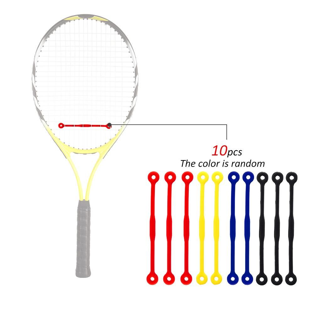 10Pcs Tennis Damper Silicone Tennis Racket Vibration Absorbing Shock Reducing Strips