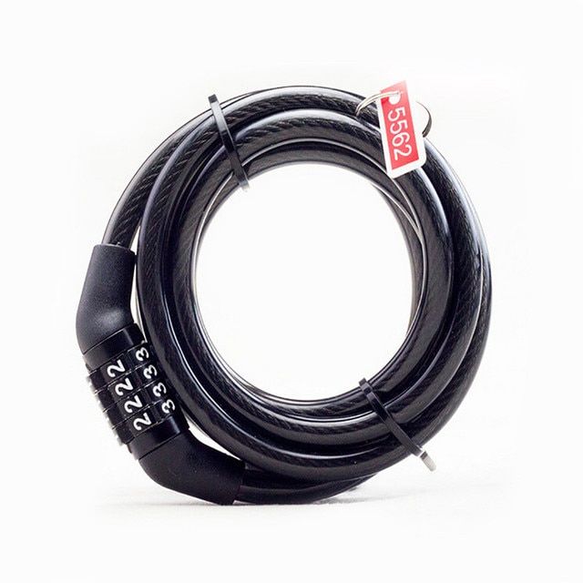 Base Spiral Combination Resettable Bike Cable Locks
