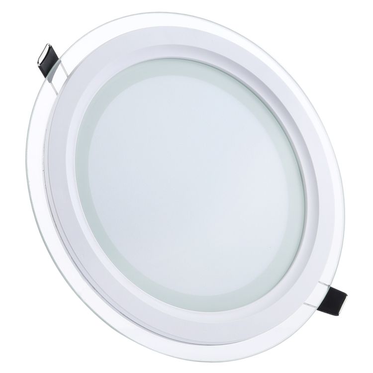 18W 20cm Round Glass Panel Light Lamp With LED Driver
