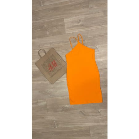 Short Jersey Dress - Orange