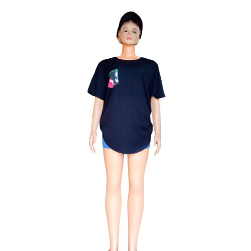Women's Roundneck Flowery Pocket Tshirt