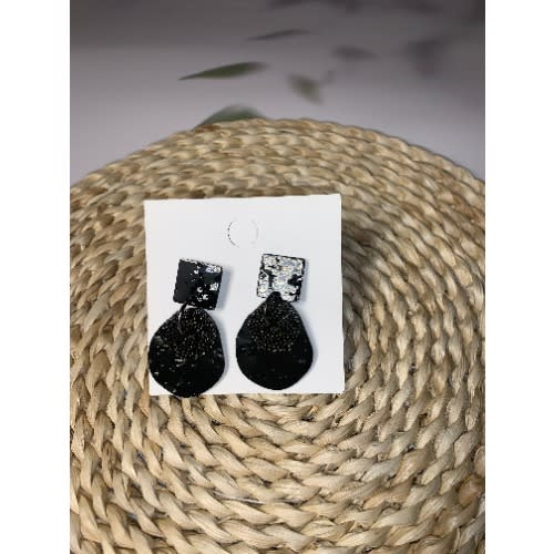 Black Pierced Earrings