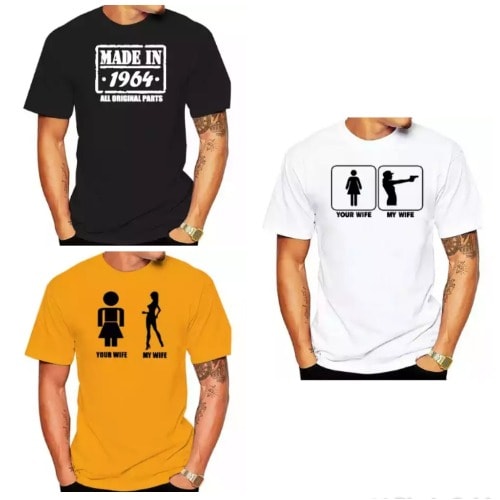 Set Of 3 Shut Design T-shirts - Black, White, Yellow