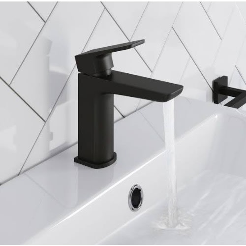 Square Black Basin Mixer