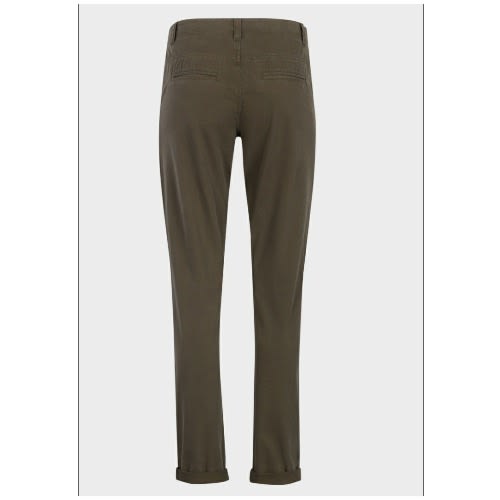 Ladies Turn Up Cuff Chino Trousers - Mink
