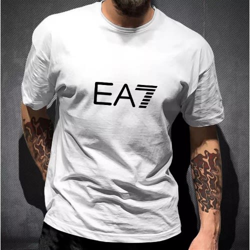 Ea7 Design Men's T-shirts - 4pcs - Black - Ash - White - Orange