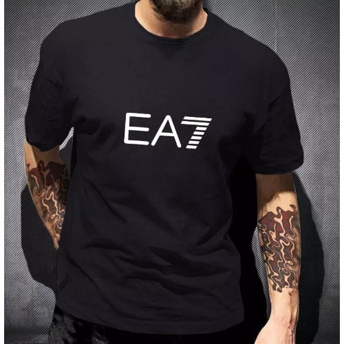 Ea7 Design Men's T-shirts - 4pcs - Black - Ash - White - Orange
