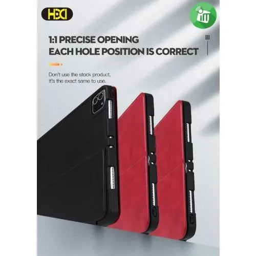 Two Phased Shockproof Defender Protective Case For iPad Pro 11- Black & Red