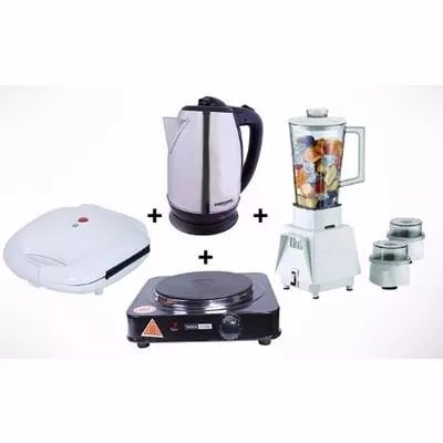 Kitchen Appliances Combo - Kettle - Blender - Hotplate - Sandwich Make
