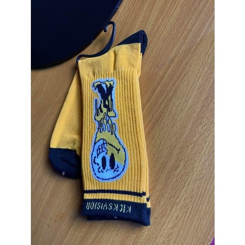 Yellow Stylish Men's Punk Socks