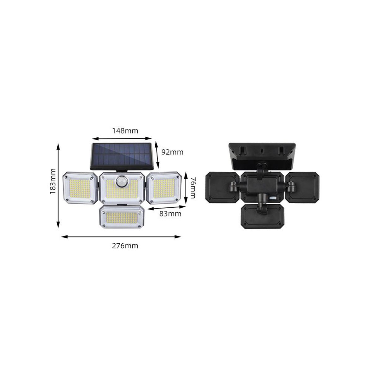 Solar Lights Outdoor Wall Lamp LED Adjustable 4 H