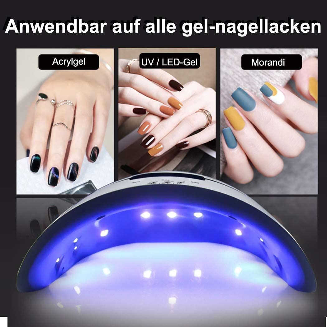 36W UV LAMP NAIL DRIER WITH FREE 12PCS  OF NAIL POLISH