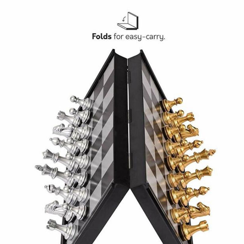 32pcs  Gold Silver Chess  Medieval Chess Set With High Quty Chessboard  Magnetic Board Game