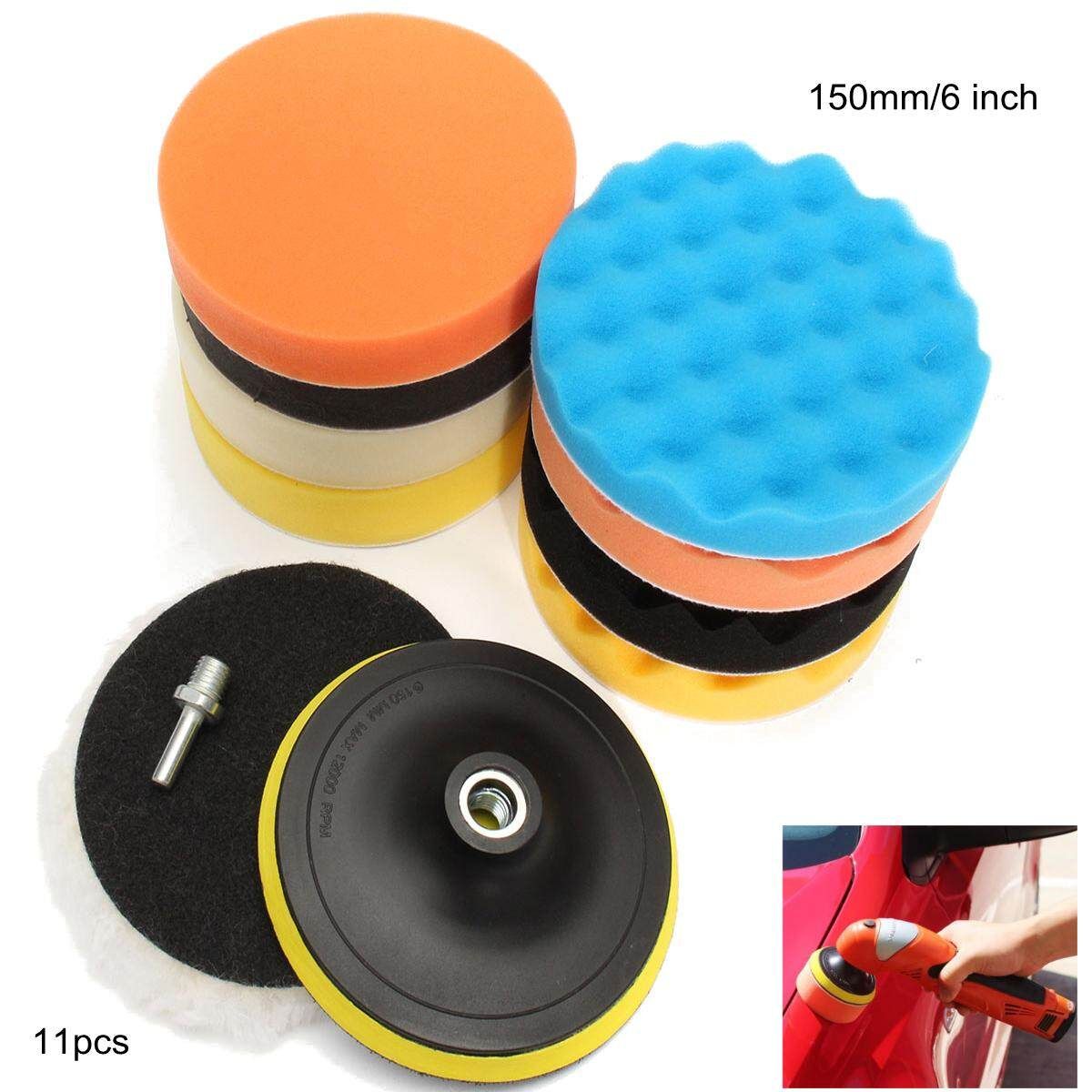 6 Set 6inch Polishing Buffing Waxing Sponge Pad Kit Compound For Car Polisher M14