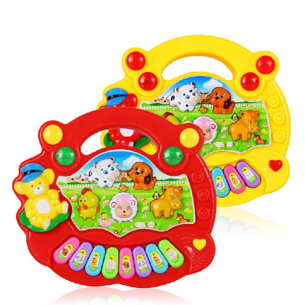 Chinese Farm Animal Sound Kids Piano Music Toy Musical Animals Sounding Keyboard Piano Baby Playing Type Musical Instruments