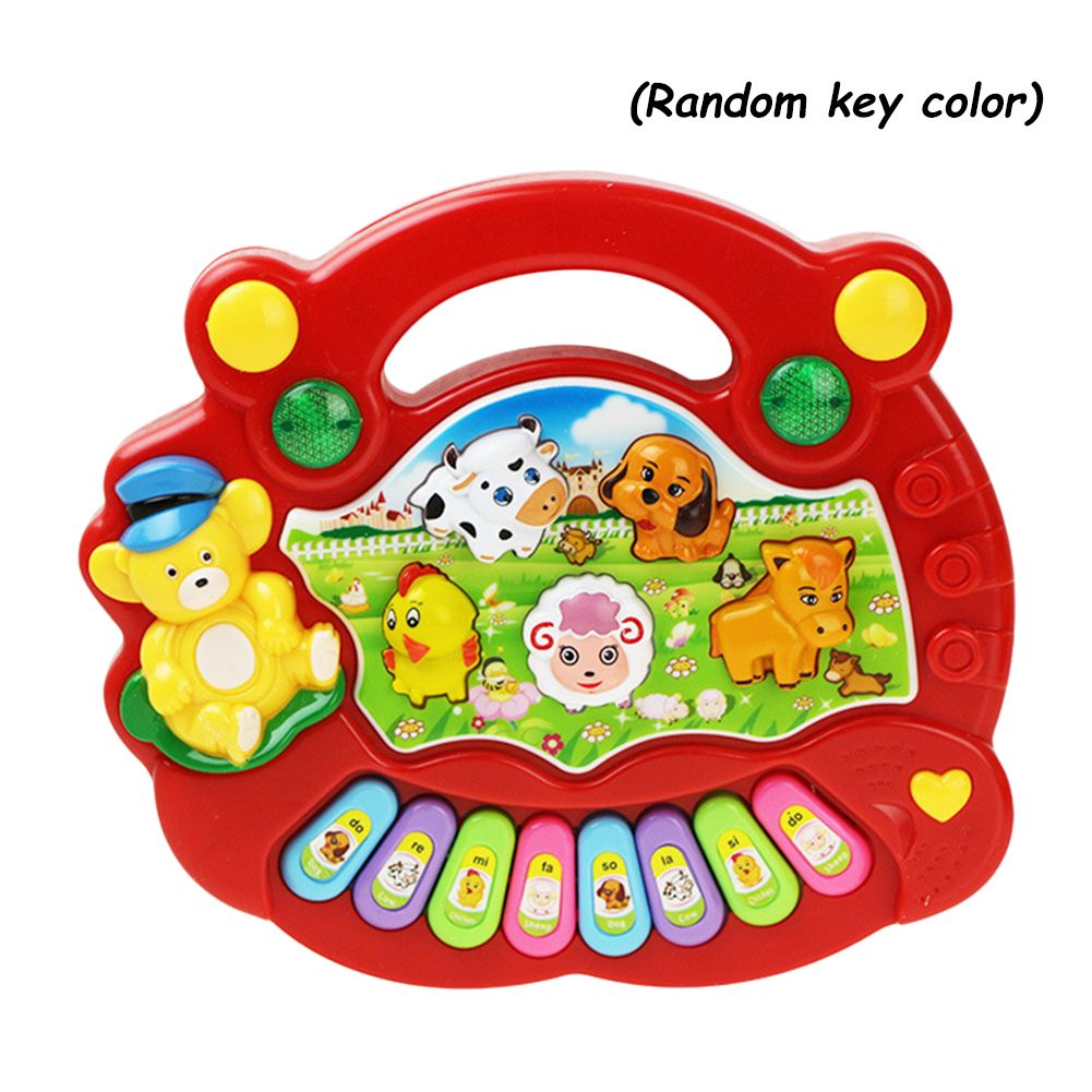 Chinese Farm Animal Sound Kids Piano Music Toy Musical Animals Sounding Keyboard Piano Baby Playing Type Musical Instruments