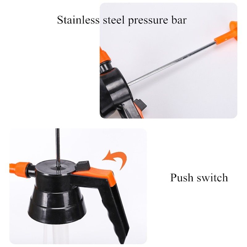 Spray Bottle Mist Air Compression Pump Watering Bottle Gardening Fertilizers Manual Air Pressure Spray Can Sprayer 2L